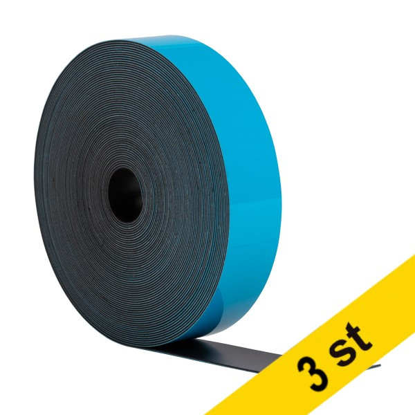 Magnettejp (raderbar) 2cm x 10m | 123ink blå | 3st 302137 - 1