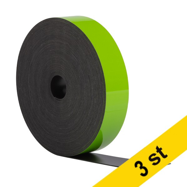 Magnettejp (raderbar) 2cm x 10m | 123ink grön | 3st 302139 - 1