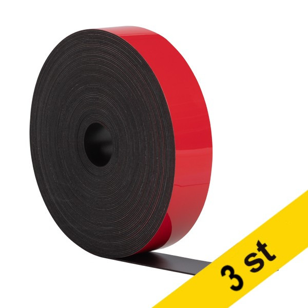 Magnettejp (raderbar) 2cm x 10m | 123ink röd | 3st 302140 - 1