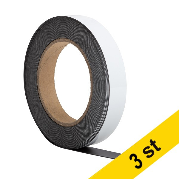 Magnettejp (raderbar) 2cm x 10m | 123ink vit | 3st 302133 - 1