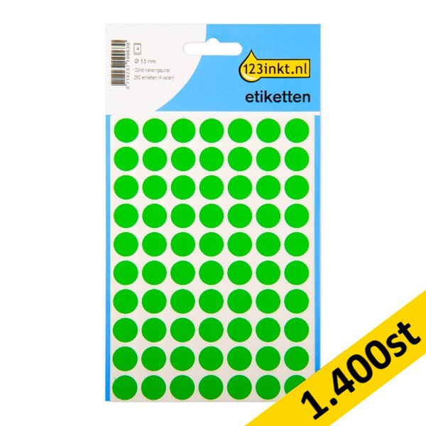 Markeringspunkter Ø13mm grön | 123ink | 1.400st 301509 - 1