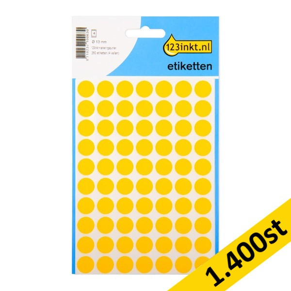 Markeringspunkter Ø13mm gul | 123ink | 1.400st 301510 - 1