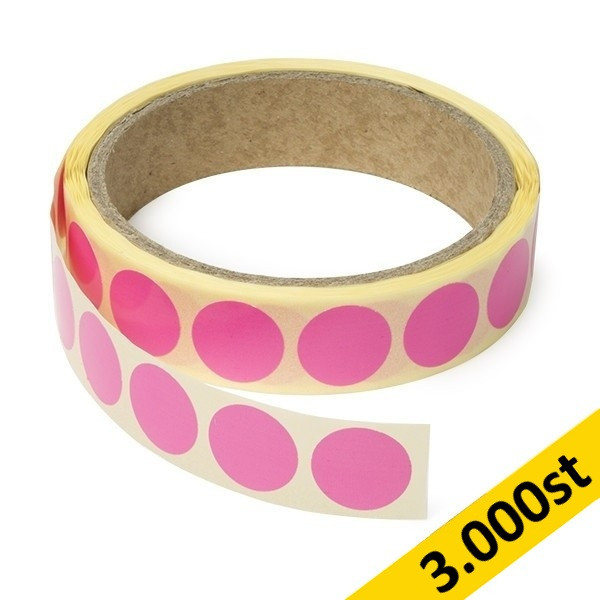 Markeringspunkter Ø18mm neonrosa | 123ink | 3.000st ⭐ 035238 - 1