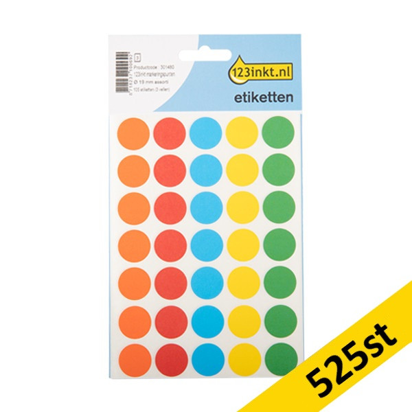 Markeringspunkter Ø19mm blandade färger | 123ink | 525st 301514 - 1