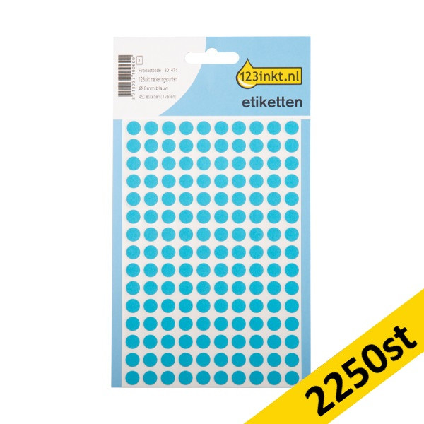 Markeringspunkter Ø8mm blå | 123ink | 450st x5 301505 - 1