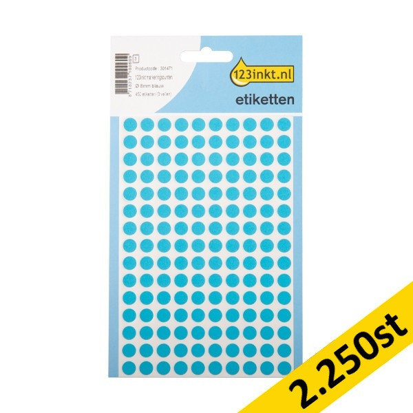 Markeringspunkter Ø8mm blå | 123ink | 450st x5 301505 - 1