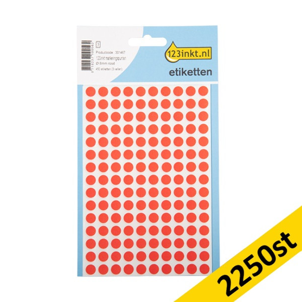 Markeringspunkter Ø8mm röd | 123ink | 450st x5 301501 - 1