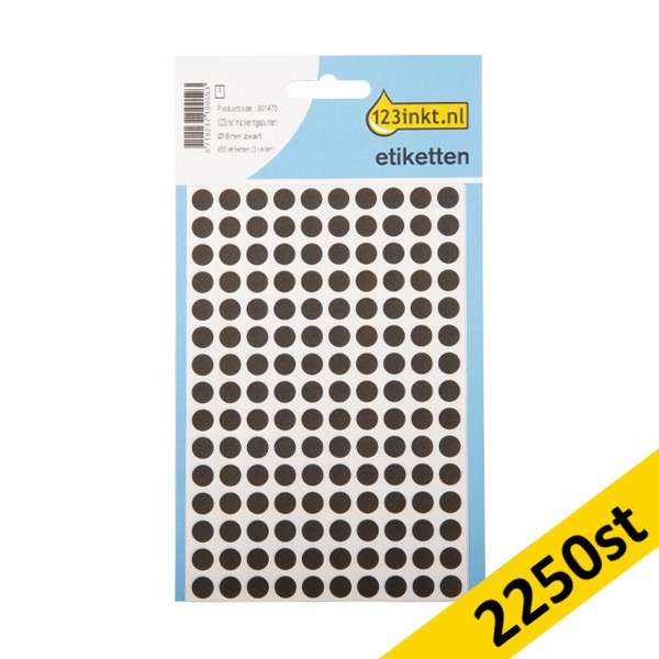 Markeringspunkter Ø8mm svart | 123ink | 450st x5⭐ 301504 - 1