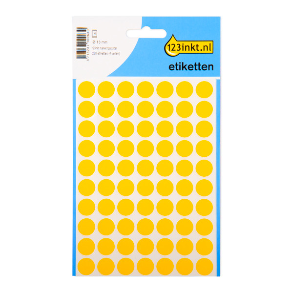 Markeringspunkter 13mm Ø | gul | 123ink | 280st⭐ 3144C 301476 - 1