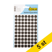 Markeringspunkter 13mm Ø | svart | 123ink | 280st x5​​​​​​​  301511