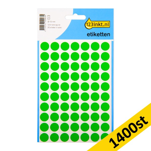 Markeringspunkter 13mm Ø grön | 123ink | 1.400st 301509 - 1