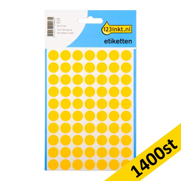 Markeringspunkter 13mm Ø gul | 123ink | 1.400st 301510 - 1