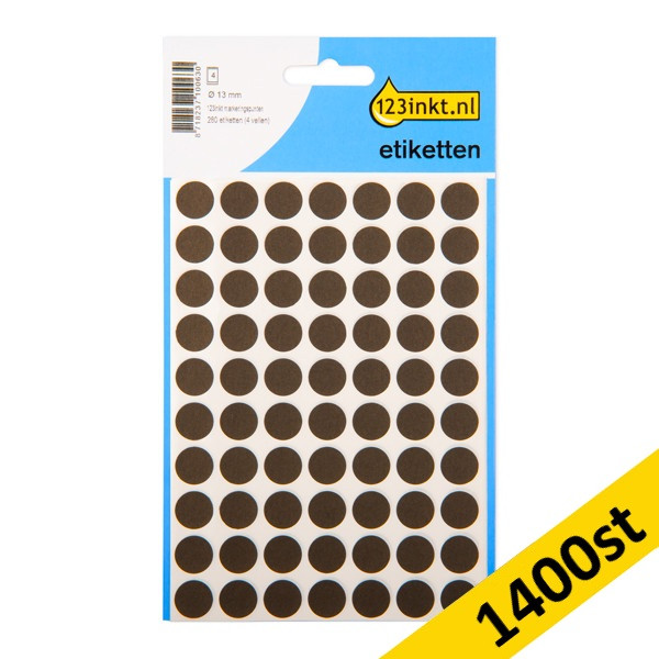 Markeringspunkter 13mm Ø svart | 123ink | 1.400st 301511 - 1