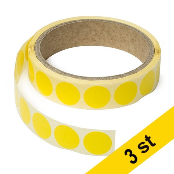 Markeringspunkter 18mm Ø | gul | 123ink | 1.000st x3  035231 - 1