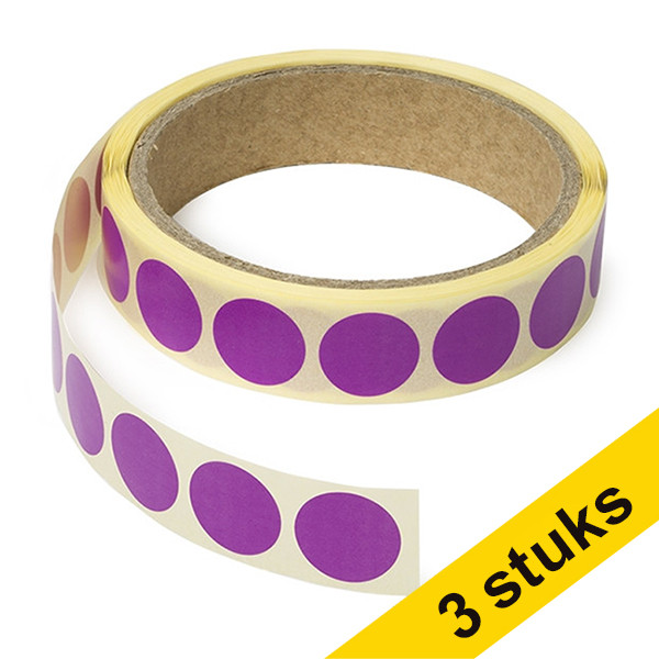 Markeringspunkter 18mm Ø | ljuslila | 123ink | 1.000st x3  035239 - 1