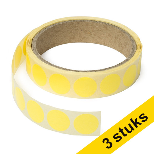 Markeringspunkter 18mm Ø | neongul | 123ink | 1.000st x3  035242 - 1