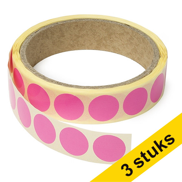 Markeringspunkter 18mm Ø | neonrosa | 123ink | 1.000st x3  035238 - 1