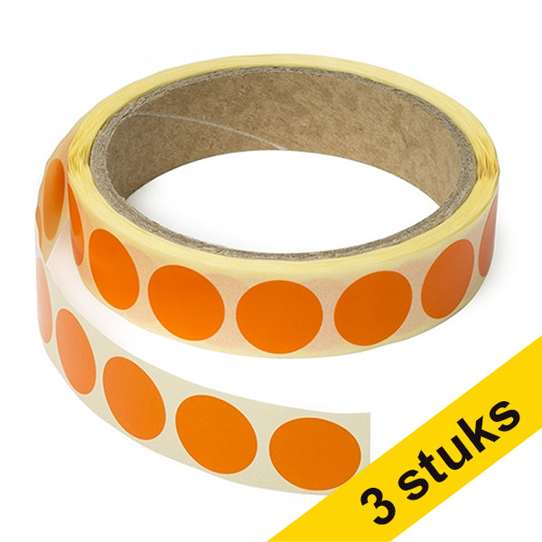 Markeringspunkter 18mm Ø | orange | 123ink | 1.000st x3  035235 - 1