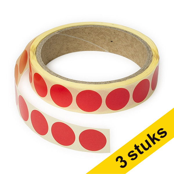 Markeringspunkter 18mm Ø | röd | 123ink | 1.000st x3  035233 - 1