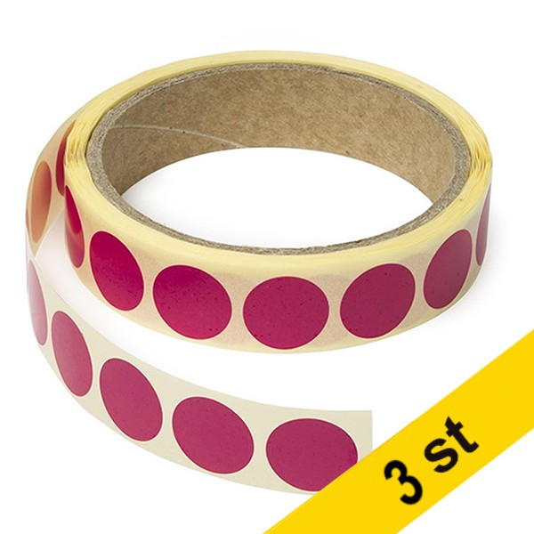 Markeringspunkter 18mm Ø | rosa | 123ink | 1.000st x3  035245 - 1