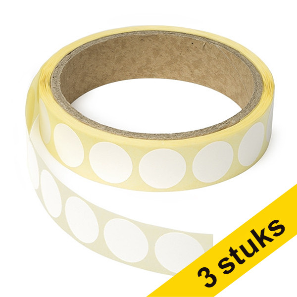 Markeringspunkter 18mm Ø | vit | 123ink | 1.000st x3  035236 - 1