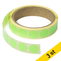 Markeringspunkter 18mm Ø neongrön | 123ink | 1.000st x3  035240