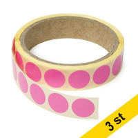 Markeringspunkter 18mm Ø neonrosa | 123ink | 1.000st x3  035238
