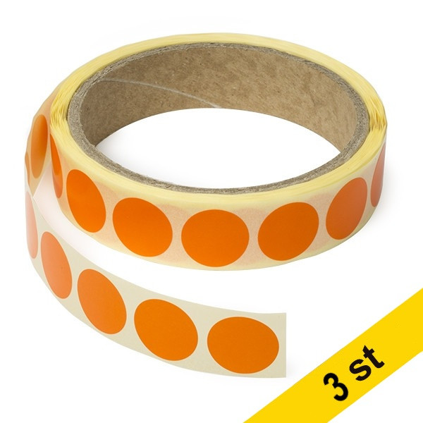 Markeringspunkter 18mm Ø orange | 123ink | 1.000st x3  035235 - 1