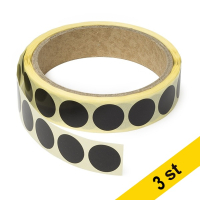 Markeringspunkter 18mm Ø svart | 123ink | 1.000st x3  035237