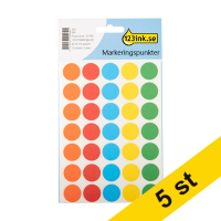 Markeringspunkter 19mm Ø | blandade färger | 123ink | 105st x5​​​​​​​