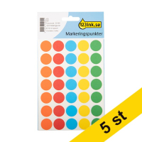 Markeringspunkter 19mm Ø | blandade färger | 123ink | 105st x5​​​​​​​  301514