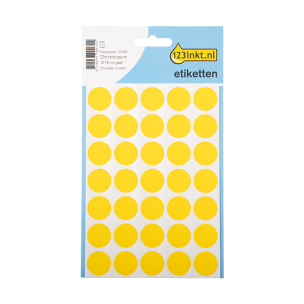 Markeringspunkter 19mm Ø | gul | 123ink | 105st 3007C 301483 - 1