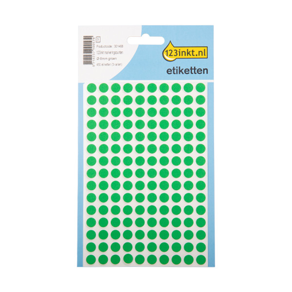 Markeringspunkter 8mm Ø | grön | 123ink | 450st 1835C 1845C 3012C 3179C AV-PSA08VC 301468 - 1