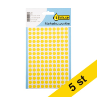 Markeringspunkter 8mm Ø | gul | 123ink | 450st x5