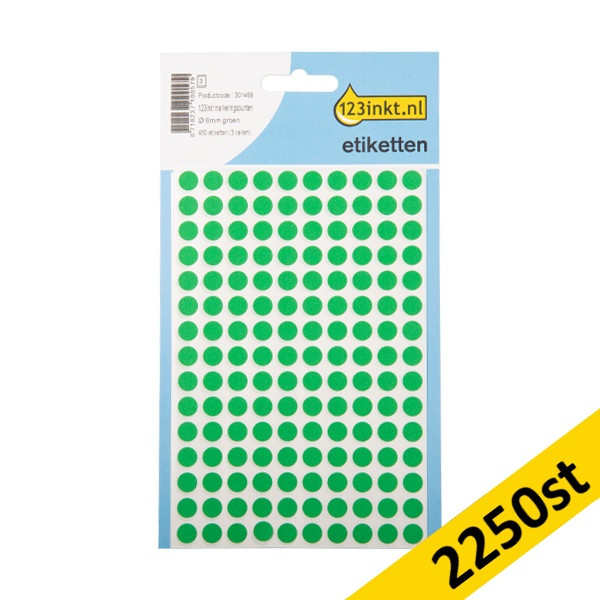 Markeringspunkter 8mm Ø grön | 123ink | 450st x5 301502 - 1