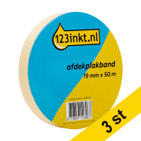Maskeringstejp 19mm x 50m | 123ink | 3st