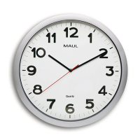 Maul MAULstep väggklocka | grå med vit urtavla | Ø 40cm 9054195 402499