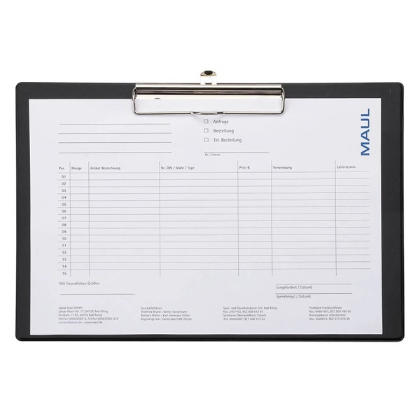 Skrivplatta A4 liggande | Maul  | svart 402022 - 2