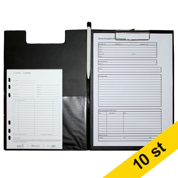 Skrivplatta A4 (med omslag) | Maul | svart | 10st 424754 - 1