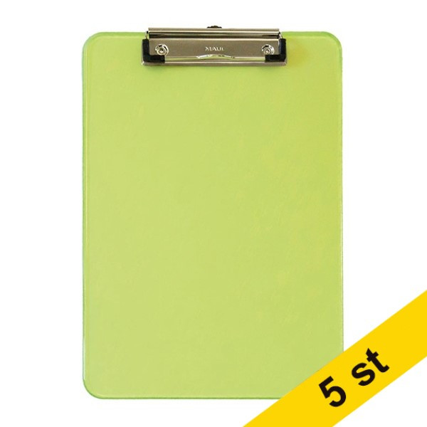 Skrivplatta A4 stående | Maul | plast | neongrön | 5st 402455 - 1