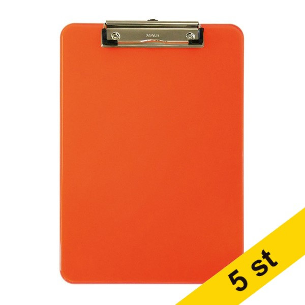 Skrivplatta A4 stående | Maul | plast | neonorange | 5st 402454 - 1
