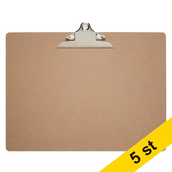 Maul Skrivplatta med stor klämma A3 liggande | Maul | trä | 5st  402466 - 1