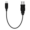 USB-A hona till Micro-USB kabel 0,2m | USB 2.0 | MR | svart