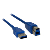 USB-B skrivarkabel 3m | USB 3.0 | blå 361029 - 1