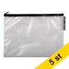 Meshpåse A4 med blixtlås | 123ink svart 5st 300603 - 1