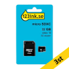 Micro SDHC minneskort + adapter 32GB | klass 10 | 123ink | 3st