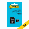 Micro SDXC minneskort + adapter 64GB | klass 10 | 123ink | 3st