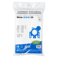 Miele G | H | N 3D dammsugarpåsar | 10 påsar + 1 filter (varumärket 123ink)  SMI01006