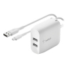 Mobilladdare USB-A | 2-port | 24W | Belkin WCE002vf1MWH 360364