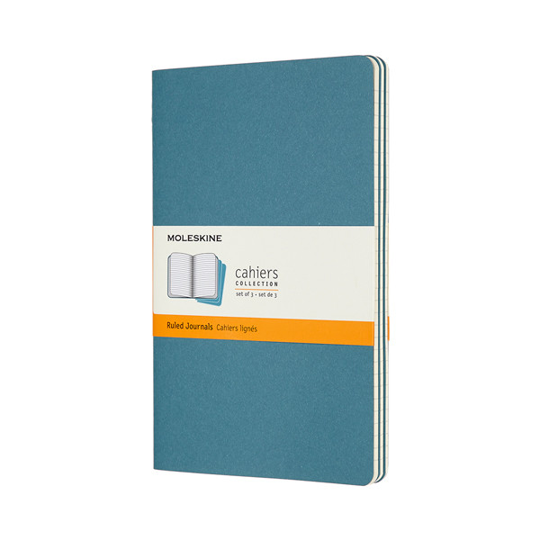 Moleskine ​​​​​​​​​​​​​​Anteckningsbok | Linjerat | Moleskine Large | Soft Cover | blå | 3st IMCH016B44 313097 - 1
